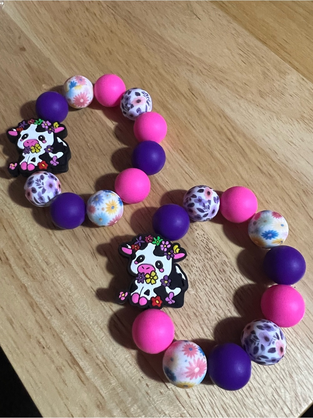 Bracelet silicone stretchy cow theme B231